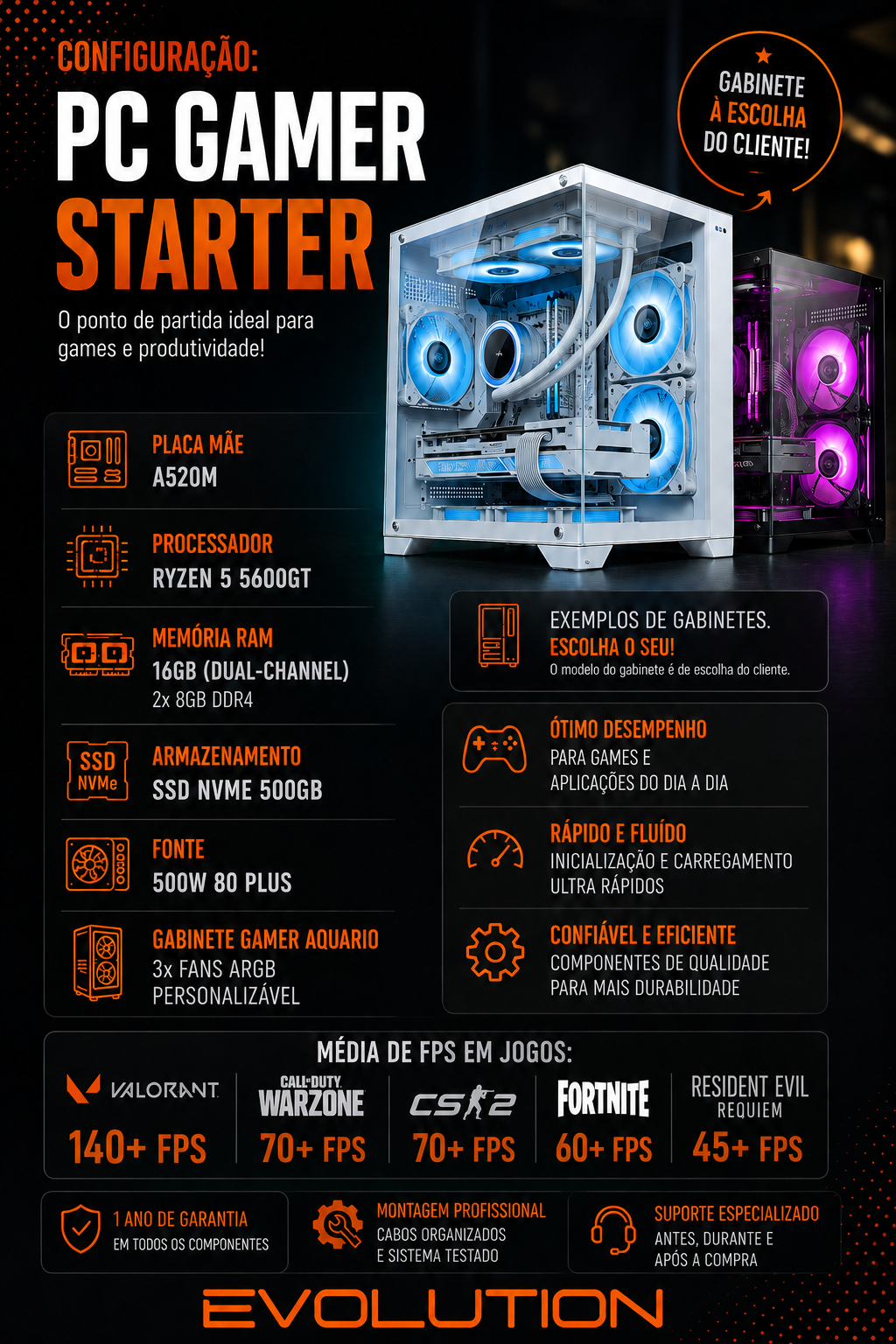 PC Gamer Starter Evolution Informática