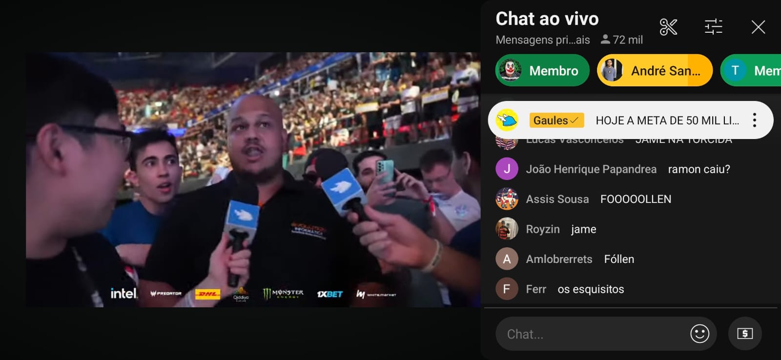 Evolution marcando presença na live do Gaules com o Liminha