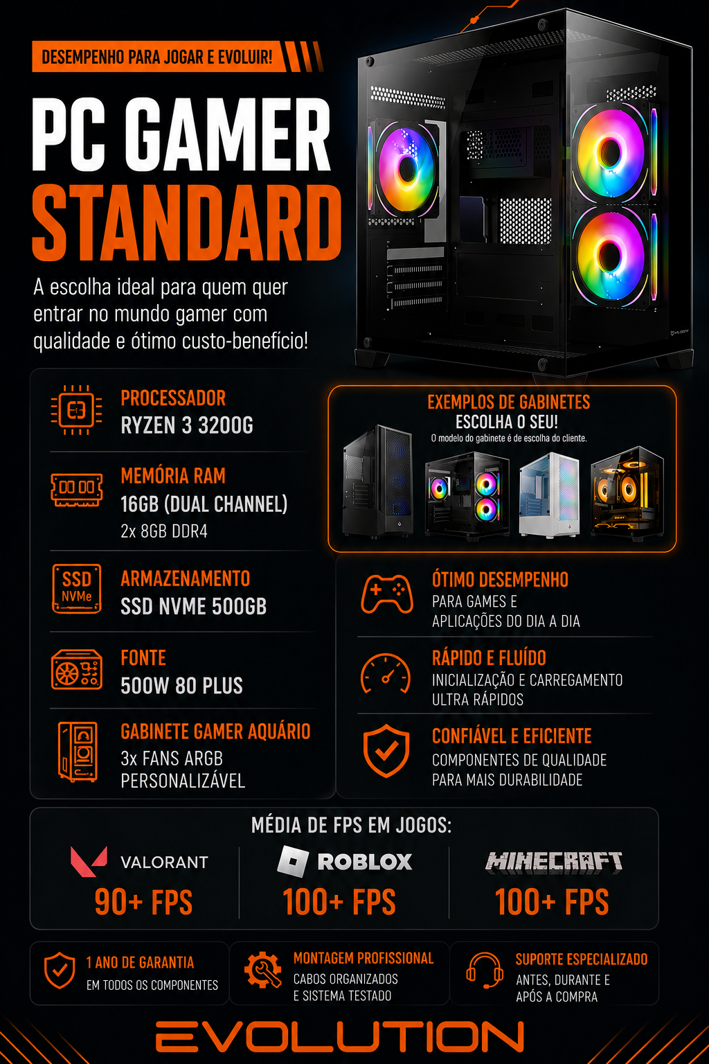 PC Gamer Standard Evolution Informática